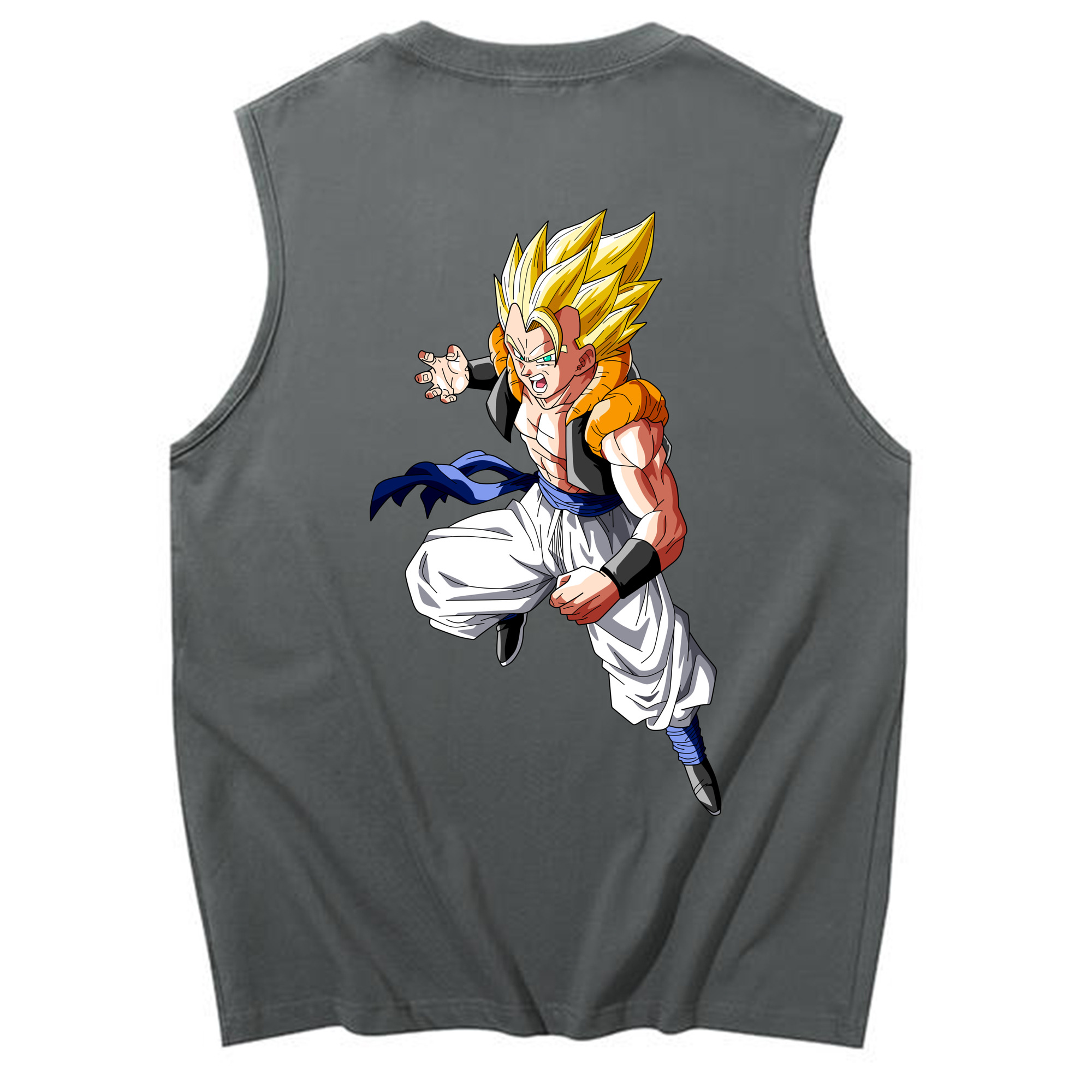 （画像用） ドラゴンボール ベジータ四世（Bejīta Yonsei）DRAGON BALL Vegeta IV コットン100％タンクトップ（背面プリント）